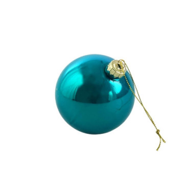 Boule en verre Pearly bleu 8cm