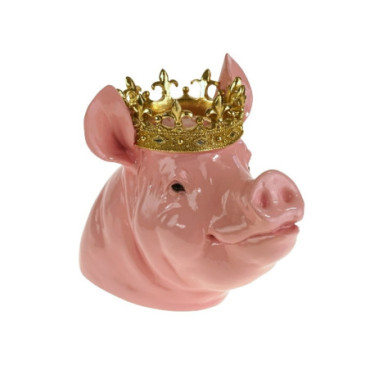 Tirelire Pig Porky avec couronne rose
