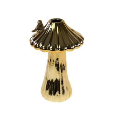 Vase champignon or