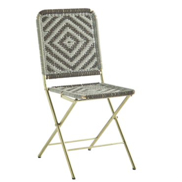 Chaise avec tissage de coton