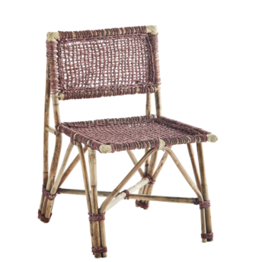 Chaise en bambou avec tissage
