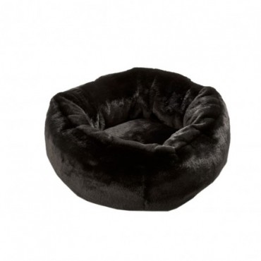 Panier Chat Rond Polyester Noir