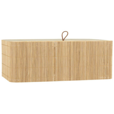 Boîte avec 6 compartiments et couvercle en bambou