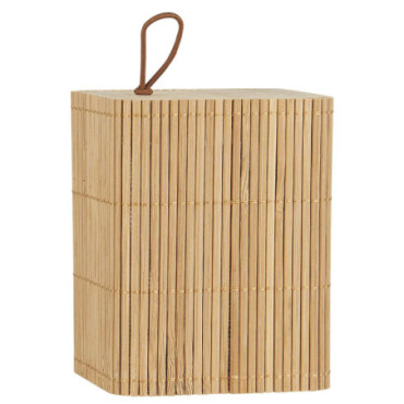 Boîte avec couvercle en bambou carré