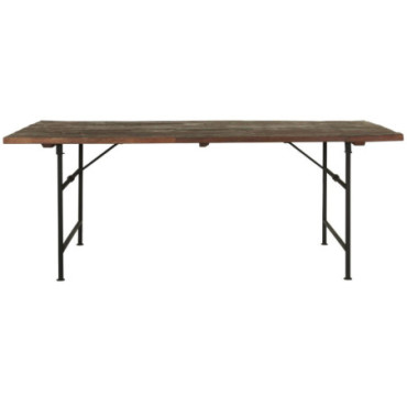 Table longue avec plateau en bois