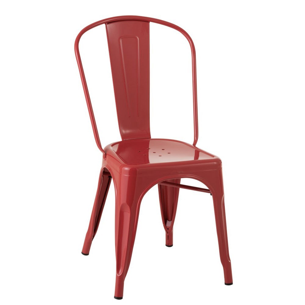 Chaise Bistro Metal Rouge Jline