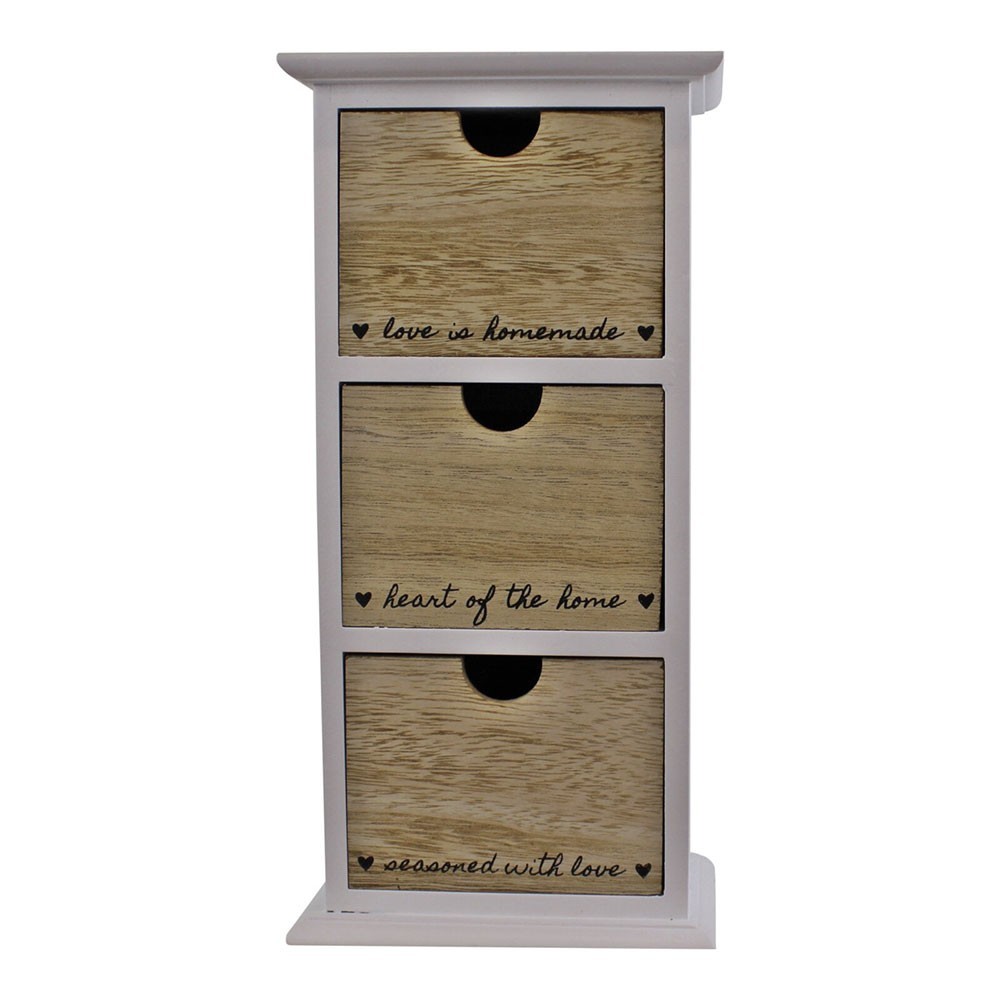 Meuble de rangement vertical 3 tiroirs Heart Of The Home Planteta