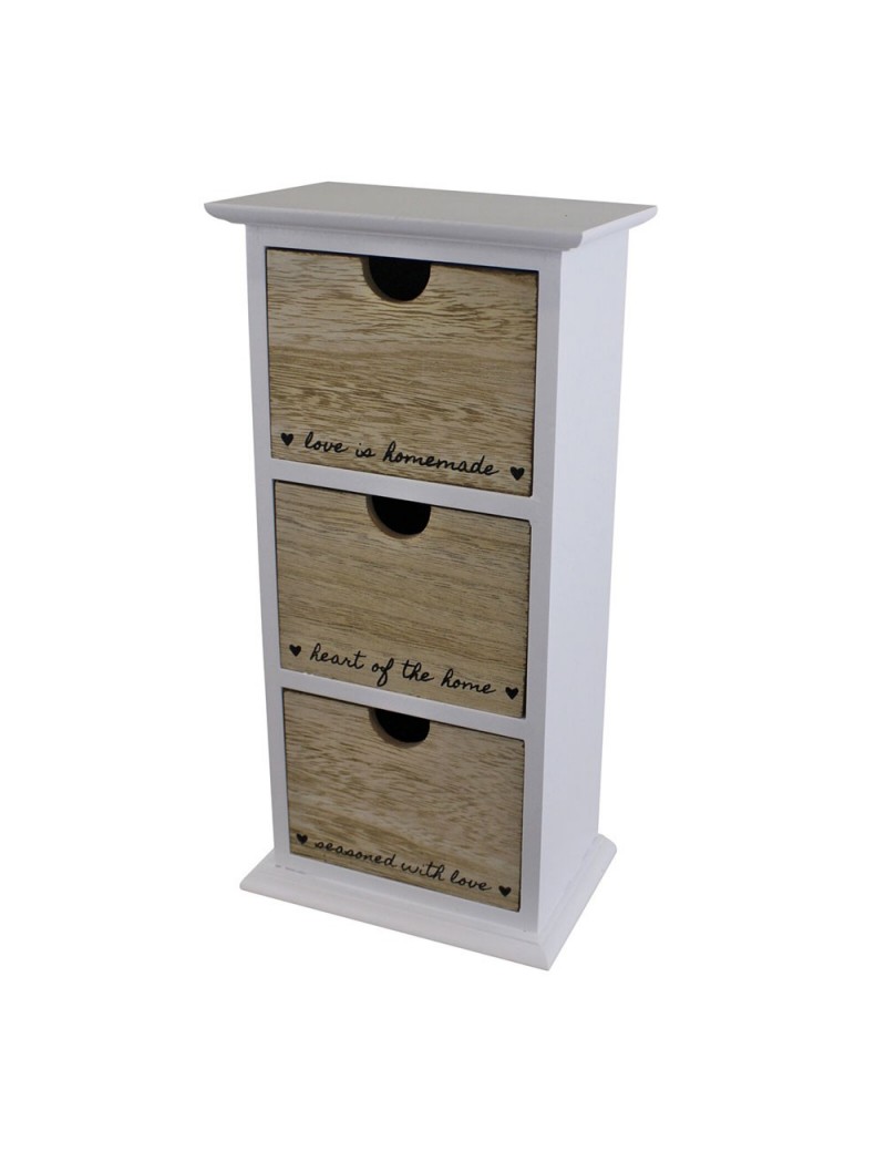 Meuble de rangement vertical 3 tiroirs Heart Of The Home Planteta