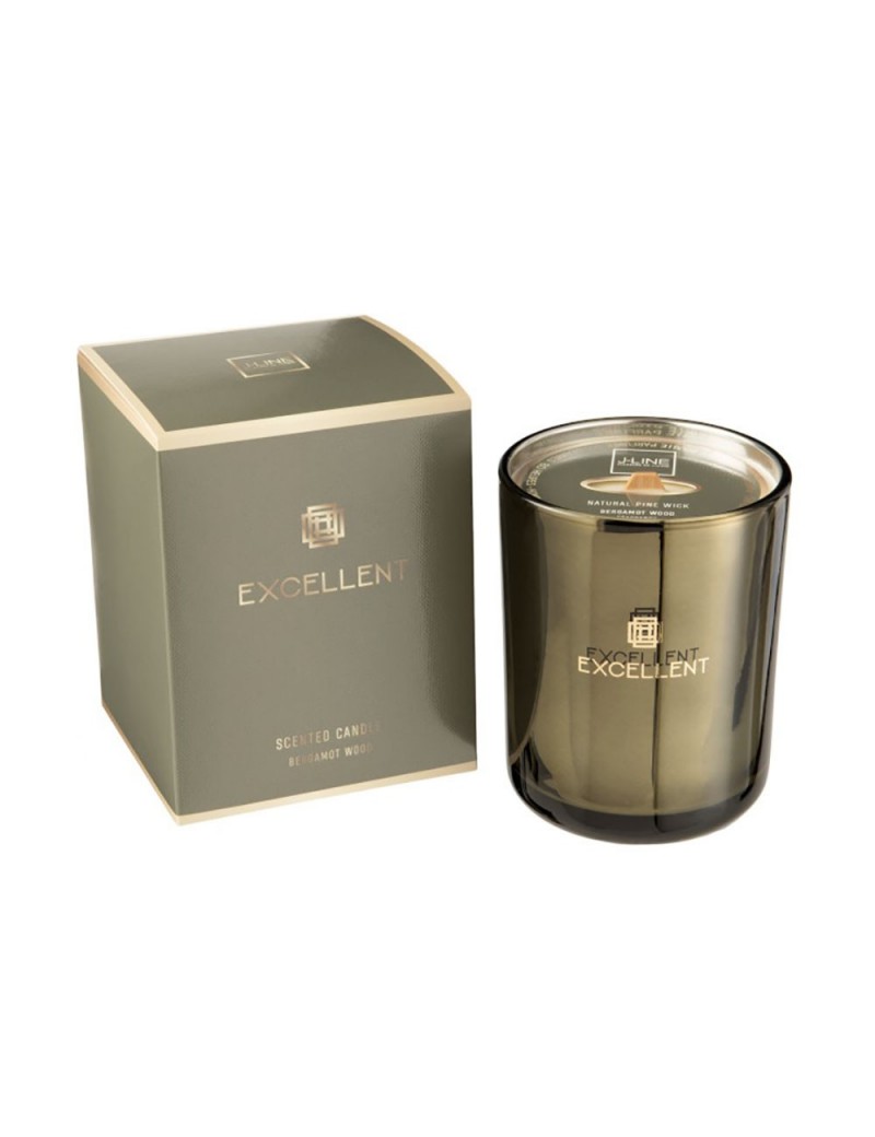 Bougie Parfumée Jline Excellent Bergamot Wood Vert Medium 80 Heures