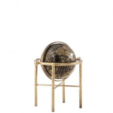 Globe Vintage Métal-Plastique Or-Noir S