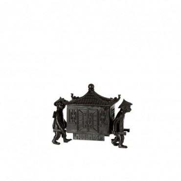 Singe + Temple Oriental Résine Noir