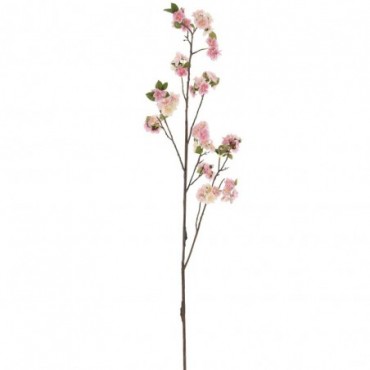 Branche En Fleur Plastique Rose-Marron L