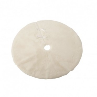 Cache-Pied Sapin Rond Polyester Blanc