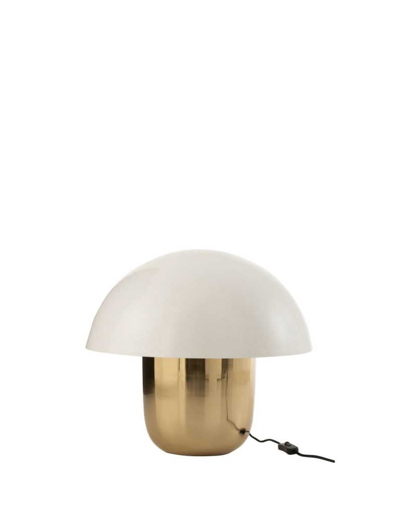Lampe Champignon Metal Blanc/Or Small, Luminaires