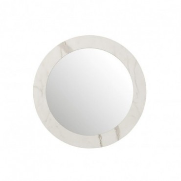 Miroir Marbre bois-Verre Blanc L