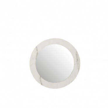 Miroir Marbre bois-Verre Blanc S