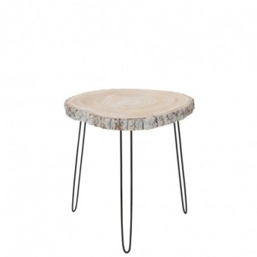 Table d'appoint Bois Paulownia Grey-Wash L