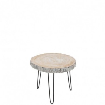 Table d'appoint Bois Paulownia Grey-Wash S