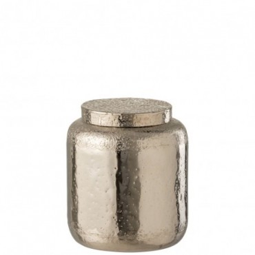 Pot + Couvercle décoratif Aluminium Argent