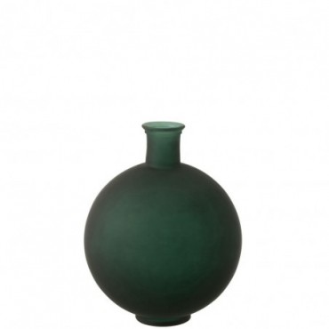Vase Ball Glass Matte Green L