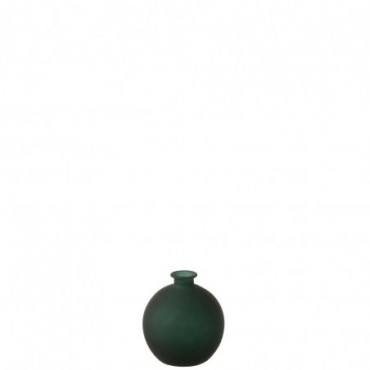 Vase Ball Glass Matte Green S