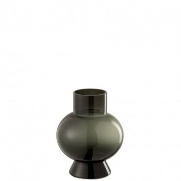 Vase Boule Noir Verre S