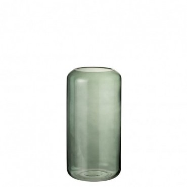 Vase Cylindre Verre Vert S