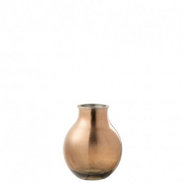 Vase Glass Métallic Brown