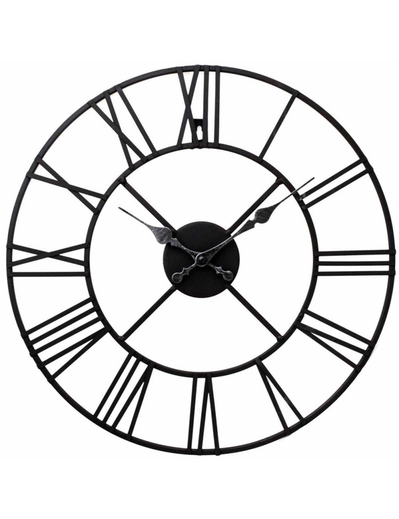 Horloge en métal chiffres romains 60 cm