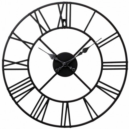 Horloge en métal chiffres romains 60 cm