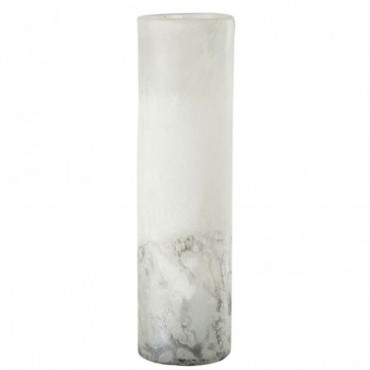 Vase Scavo Cylindrique Verre Gris L