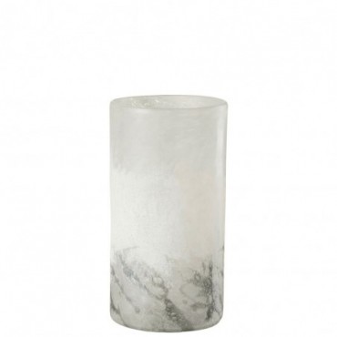 Vase Scavo Cylindrique Verre Gris M