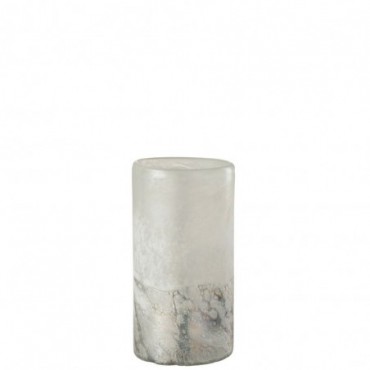 Vase Scavo Cylindrique Verre Gris S