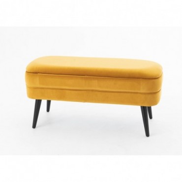 Banquette velours Moutarde