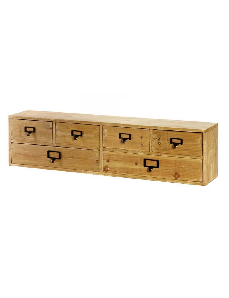 Armoire 6 tiroirs de rangement en bois