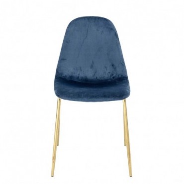 Chaise de salle à manger Em bleu polyester