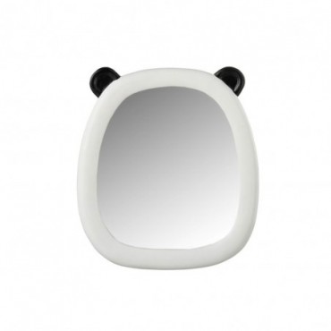 Miroir Panda Oreilles Resine Noir/Blanc