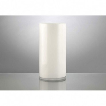 Vase Cylindrique Hauteur 32 Cm Diamètre 15 Cm Blanc