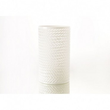 Vase Helsinki Hauteur 34 Cm Diamètre 20 Cm Blanc