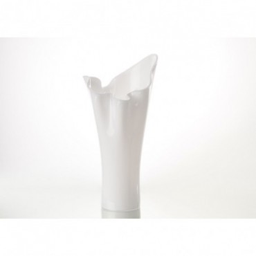 Vase Plissé Royal Hauteur 70 Cm Diamètre 30 Cm Blanc