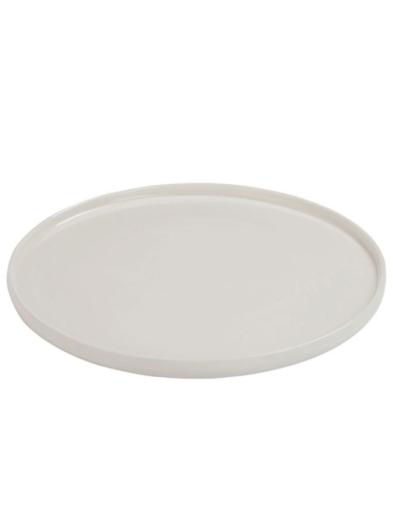 Assiette rebord porcelaine blanc