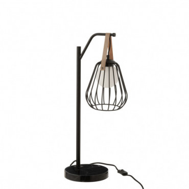 Lampe Table Ignes Acier/Marbre Noir
