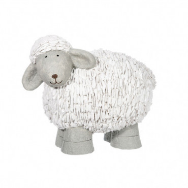 Mouton Poly Blanc/Gris L