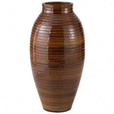 Vase Ethnique Ceramique Marron Large