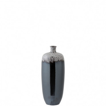 Vase Tache Ceramique Metal Marron/Gris Moyen