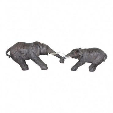 Statuette d'éléphants tenant des troncs