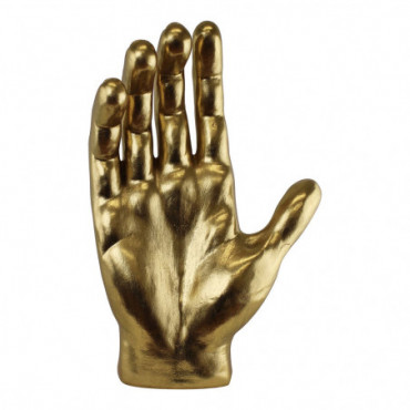Grand ornement de main décoratif doré