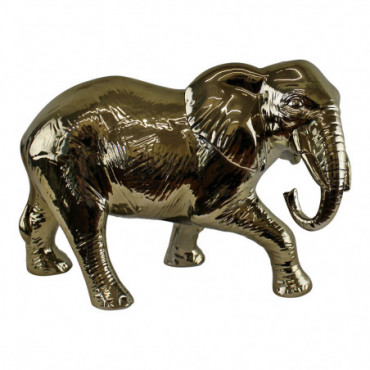 Statuette d'éléphant doré 34cm