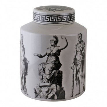 Petit pot rond en porcelaine de style grec poterie grecque