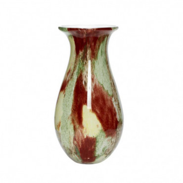 Vase Long Soufflé En Verre Multicolore